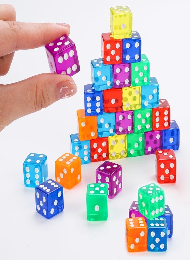 WAYASDCU 48 Piece 19mm Dice Casino Style Craps D6 Dice Set Acrylic and Translucent for Dice Games, Craps Dices, Casino Dices, Table Games - Image 2